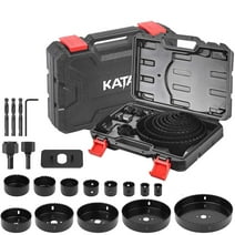 KATA 20PCS Hole Saw Kit Hole Saw Set with 3/4"-6"(19-152mm),MaxSize 6 inch Hole Drill Bit,Ideal for Soft Wood,Plywood,Drywall,PVC Cutting