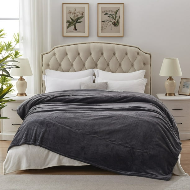 KATA 84"x90" Electric Blanket Queen Size, Soft Silky Microplush Flannel