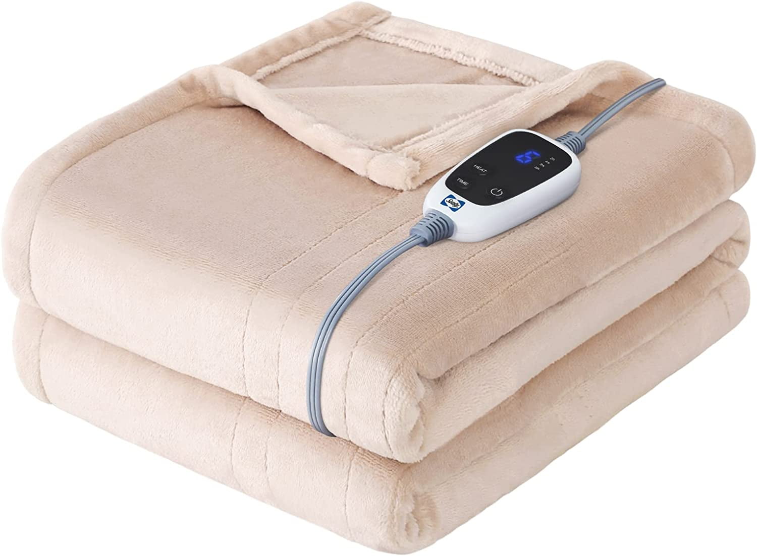 KATA Electric Blanket King Size, Flannel Heated Blanket with 10 Heating