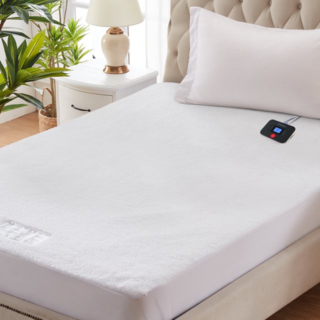 KATA Electric Heated Mattress Pad, Super Soft Sherpa Mattress Cover, 10 Heat Settings & 112