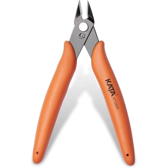KATA Micro Wire Cutters Pliers: Precision Flush Cutter Tools for Jewelry Making Craft- 5-Inch Small Zip Tie Cutter Nippers - Mini Wire Side Cutting Snips for Electronics, Hobby Plastic Models, Gundam