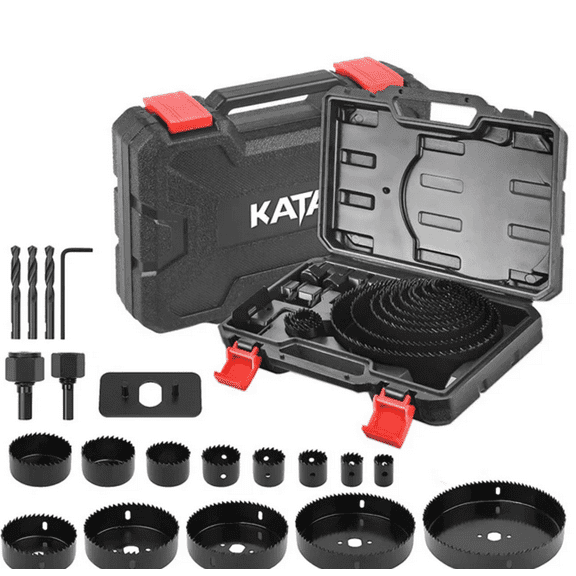 KATA Soft Wood Plywood Drywall PVC Cutting Drill Bits & Sets, 20 Pieces