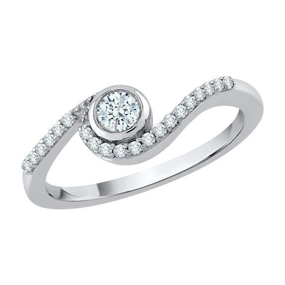 KATARINA 14K White Gold 1/3 cttw Diamond Promise Ring (G-H, SI2-I1)