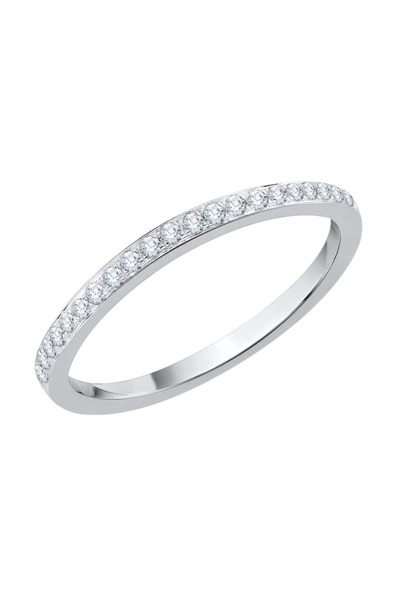 14K White Gold 1/6 cttw Diamond Wedding Band (G-H, SI2-I1)