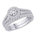 thumbnail image 1 of KATARINA 14K White Gold 2 cttw Diamond Halo Engagement Set (G-H, SI2-I1), 1 of 5