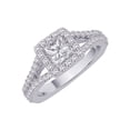 thumbnail image 1 of KATARINA 14K White Gold, Diamond Engagement Ring with Princess Cut Center Diamond (1 1/2 cttw), 1 of 5