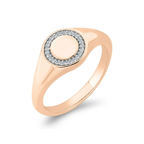 KATARINA Diamond Accent Fashion Ring in 14K Rose Gold (1/10 cttw, G-H, I2-I3) (Size-6)