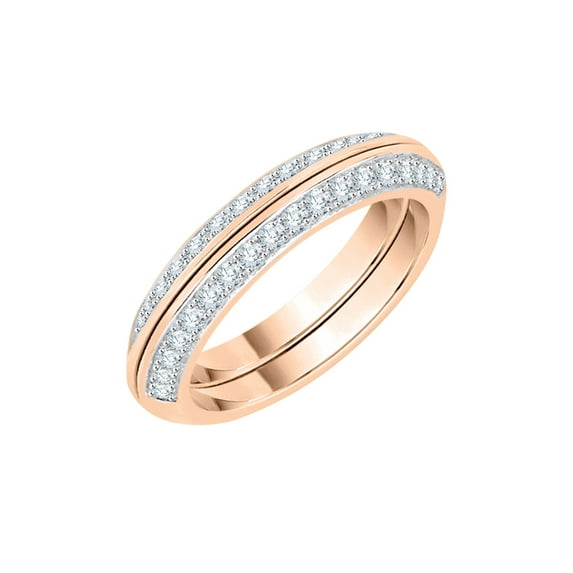 KATARINA Diamond Anniversary Ring in 14K Rose Gold (1/2 cttw, I-J, I1-I2) (Size-9.5)