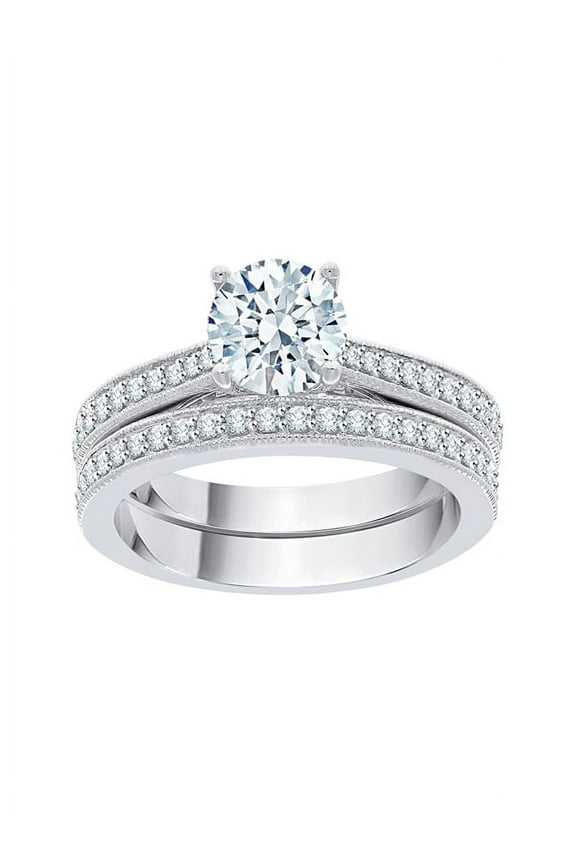 Diamond Bridal Set in 10K Gold (1 1/3 cttw, I-J, I1-I2)