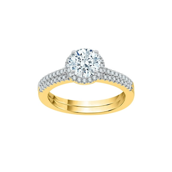 KATARINA Diamond Bridal Set in 14K Yellow Gold (1 1/4 cttw, I-J, I1-I2) (Size-5.5)