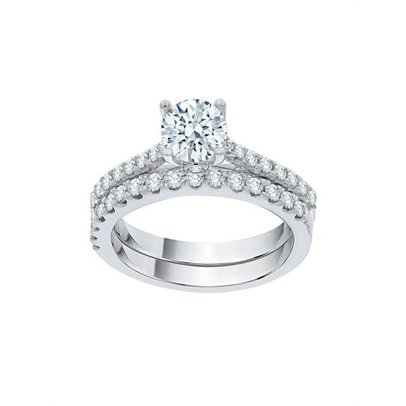 KATARINA Diamond Bridal Set in Sterling Silver (1 5/8 cttw, I-J, I1-I2) (Size-6)