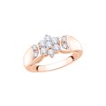 thumbnail image 1 of KATARINA Diamond Cluster Engagement Ring in 14K Rose Gold (1/2 cttw) (I-Color, SI3/I1-Clarity) (Size-6), 1 of 2