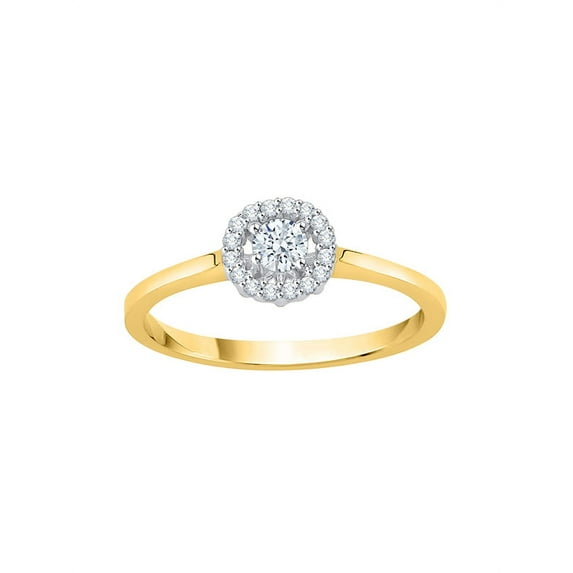KATARINA Diamond Cluster Engagement Ring in 14K Yellow Gold (1/4 cttw, I-J, I1-I2) (Size-10)