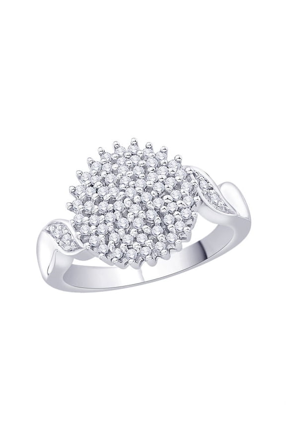Diamond Cluster Fashion Ring in 10K Gold (1/2 cttw, I-J, I1-I2)