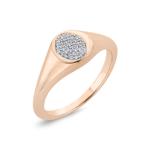 KATARINA Diamond Cluster Fashion Ring in 10K Rose Gold (1/20 cttw, G-H, I2-I3) (Size-8.25)