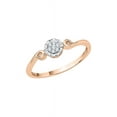 thumbnail image 1 of KATARINA Diamond Cluster Fashion Ring in 10K Rose Gold (1/20 cttw, I-J, I1-I2) (Size-5.5), 1 of 2