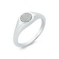 thumbnail image 1 of KATARINA Diamond Cluster Fashion Ring in 10K White Gold (1/20 cttw, G-H, I2-I3) (Size-10.5), 1 of 4