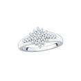 thumbnail image 1 of KATARINA Diamond Cluster Fashion Ring in 10K White Gold (1/4 cttw, I-J, I1-I2) (Size-10), 1 of 2