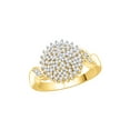 thumbnail image 1 of KATARINA Diamond Cluster Fashion Ring in 10K Yellow Gold (1/2 cttw, I-J, I1-I2) (Size-8), 1 of 2
