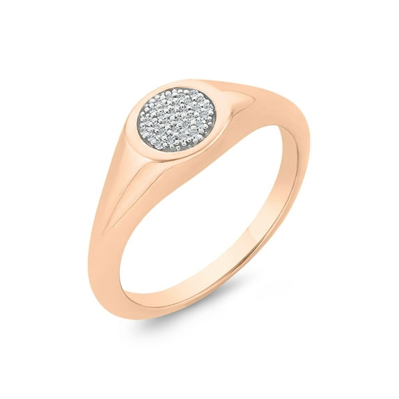 KATARINA Diamond Cluster Fashion Ring in 14K Rose Gold (1/20 cttw, G-H, I2-I3) (Size-9.5)
