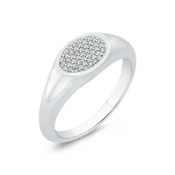 KATARINA Diamond Cluster Fashion Ring in 14K White Gold (1/10 cttw, G-H, I2-I3) (Size-5.5)