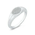 thumbnail image 1 of KATARINA Diamond Cluster Fashion Ring in 14K White Gold (1/10 cttw, G-H, I2-I3) (Size-6.75), 1 of 4