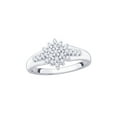 thumbnail image 1 of KATARINA Diamond Cluster Fashion Ring in 14K White Gold (1/4 cttw, I-J, I1-I2) (Size-5), 1 of 2