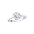 thumbnail image 1 of KATARINA Diamond Cluster Fashion Ring in 14K White Gold (3/8 cttw, I-J, I1-I2) (Size-9), 1 of 2