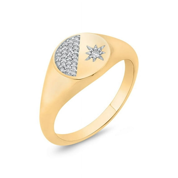 KATARINA Diamond Cluster Fashion Ring in 14K Yellow Gold (1/20 cttw, G-H, I2-I3) (Size-9.5)