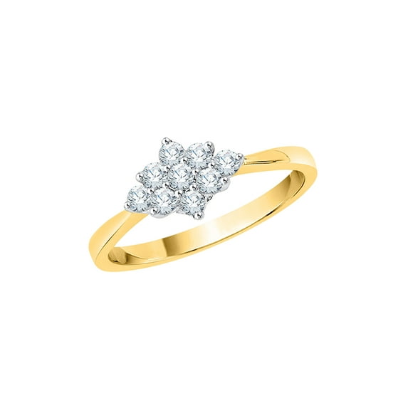 KATARINA Diamond Cluster Fashion Ring in 14K Yellow Gold (1/3 cttw, I-J, I1-I2) (Size-10.5)