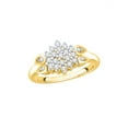 thumbnail image 1 of KATARINA Diamond Cluster Fashion Ring in 14K Yellow Gold (1/4 cttw, I-J, I1-I2) (Size-5.5), 1 of 2