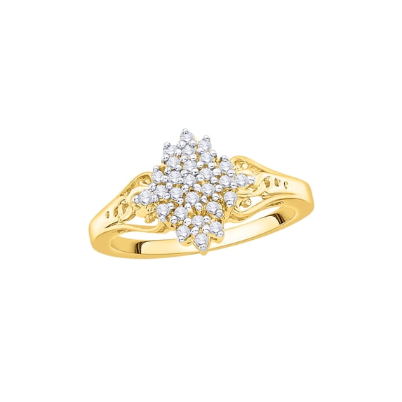 KATARINA Diamond Cluster Fashion Ring in 14K Yellow Gold (1/4 cttw, I-J, I1-I2) (Size-5)