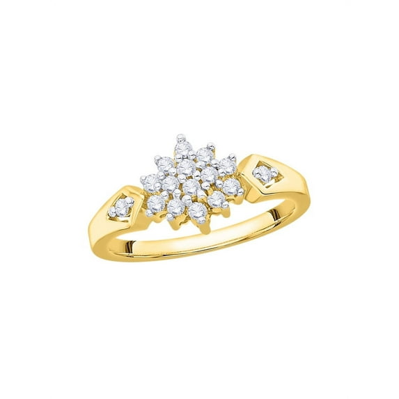 KATARINA Diamond Cluster Fashion Ring in 14K Yellow Gold (1/6 cttw, I-J, I1-I2) (Size-5.5)