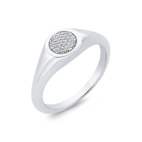 KATARINA Diamond Cluster Fashion Ring in Sterling Silver (1/20 cttw, G-H, I2-I3)