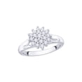 thumbnail image 1 of KATARINA Diamond Cluster Floral Ring in 10K White Gold (1/2 cttw, I-J, I1-I2) (Size-8), 1 of 2