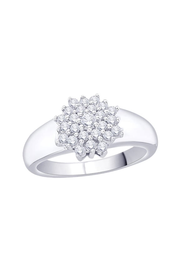Diamond Cluster Ring in 10K Gold (1/2 cttw, I-J, I1-I2)