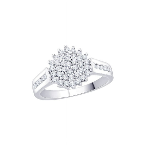 KATARINA Diamond Cluster Ring in 14K Gold (1/2 cttw, I-J, I1-I2)