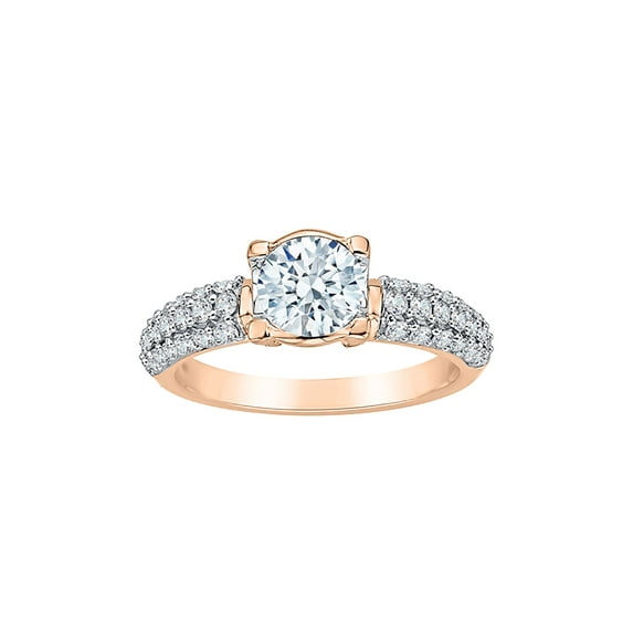 KATARINA Diamond Engagement Ring in 10K Rose Gold (1 1/2 cttw, I-J, I1-I2) (Size-5)