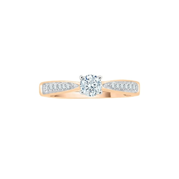 KATARINA Diamond Engagement Ring in 10K Rose Gold (1/2 cttw, I-J, I1-I2) (Size-6.5)