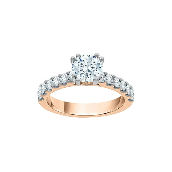 KATARINA Diamond Engagement Ring in 10K Rose Gold (1 5/8 cttw, I-J, I1-I2) (Size-8)