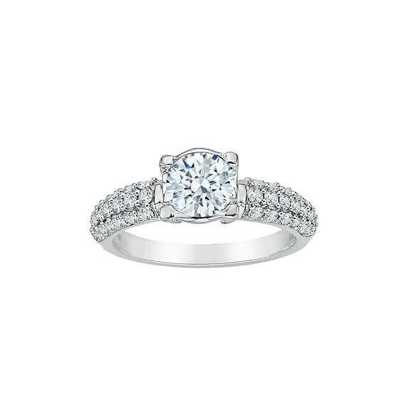 KATARINA Diamond Engagement Ring in 10K White Gold (1 1/2 cttw, I-J, I1-I2) (Size-10)