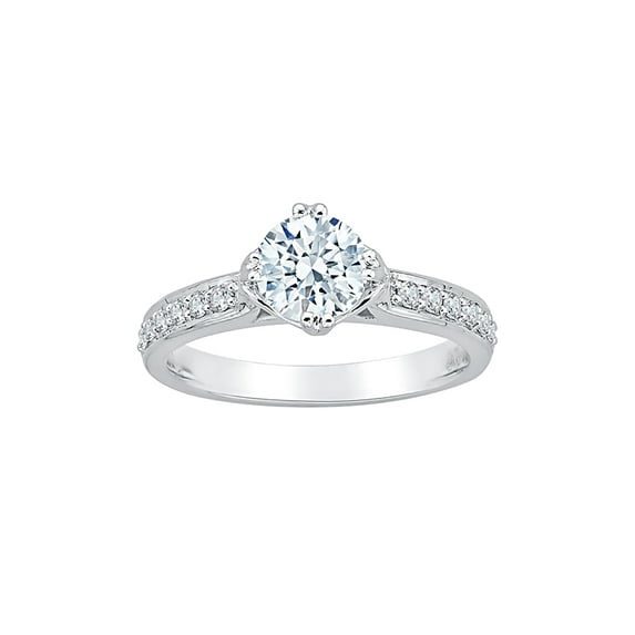KATARINA Diamond Engagement Ring in 10K White Gold (1 1/6 cttw, I-J, I1-I2) (Size-9)