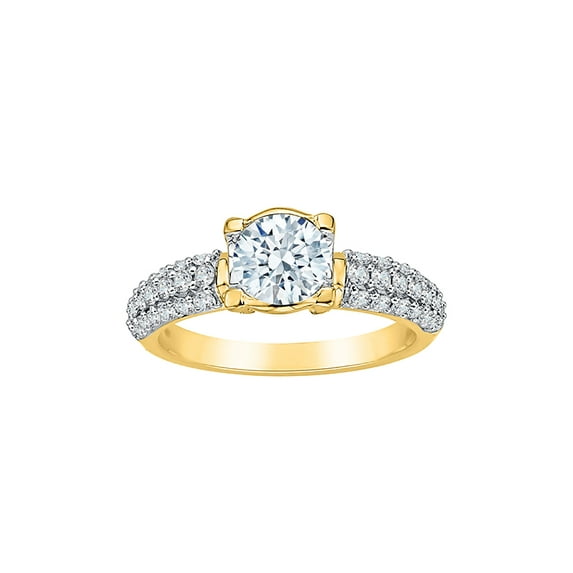 KATARINA Diamond Engagement Ring in 10K Yellow Gold (1 1/2 cttw, I-J, I1-I2) (Size-10.5)