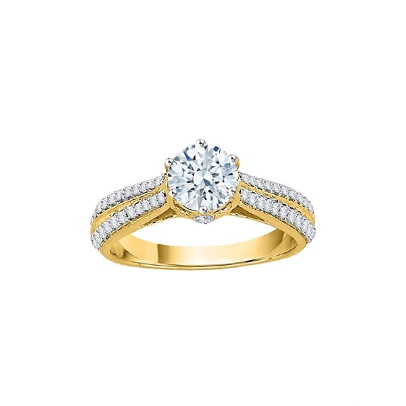 KATARINA Diamond Engagement Ring in 10K Yellow Gold (1 1/3 cttw, I-J, I1-I2) (Size-5.5)