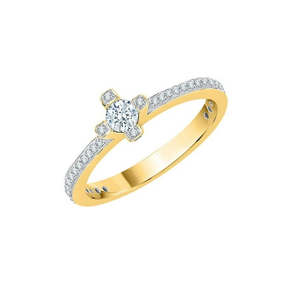 KATARINA Diamond Engagement Ring in 10K Yellow Gold (1/2 cttw, I-J, I1-I2) (Size-6)