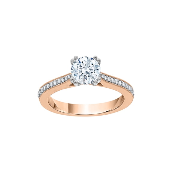 KATARINA Diamond Engagement Ring in 14K Rose Gold (1 1/8 cttw, I-J, I1-I2) (Size-9)