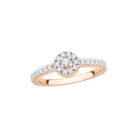 KATARINA Diamond Engagement Ring in 14K Rose Gold (1/3 cttw) (I-Color, SI3/I1-Clarity) (Size-9)