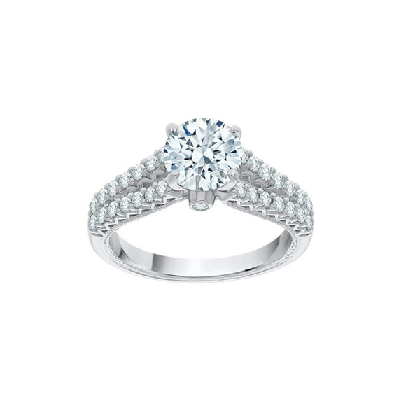 KATARINA Diamond Engagement Ring in 14K White Gold (1 3/4 cttw, I-J, I1-I2) (Size-10.5)