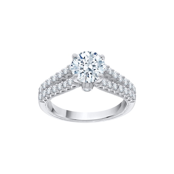 KATARINA Diamond Engagement Ring in 14K White Gold (1 3/4 cttw, I-J, I1-I2) (Size-5)