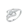 thumbnail image 1 of KATARINA Diamond Engagement Ring in Sterling Silver (1/10 cttw, I-J, I1-I2) (Size-6.5), 1 of 3